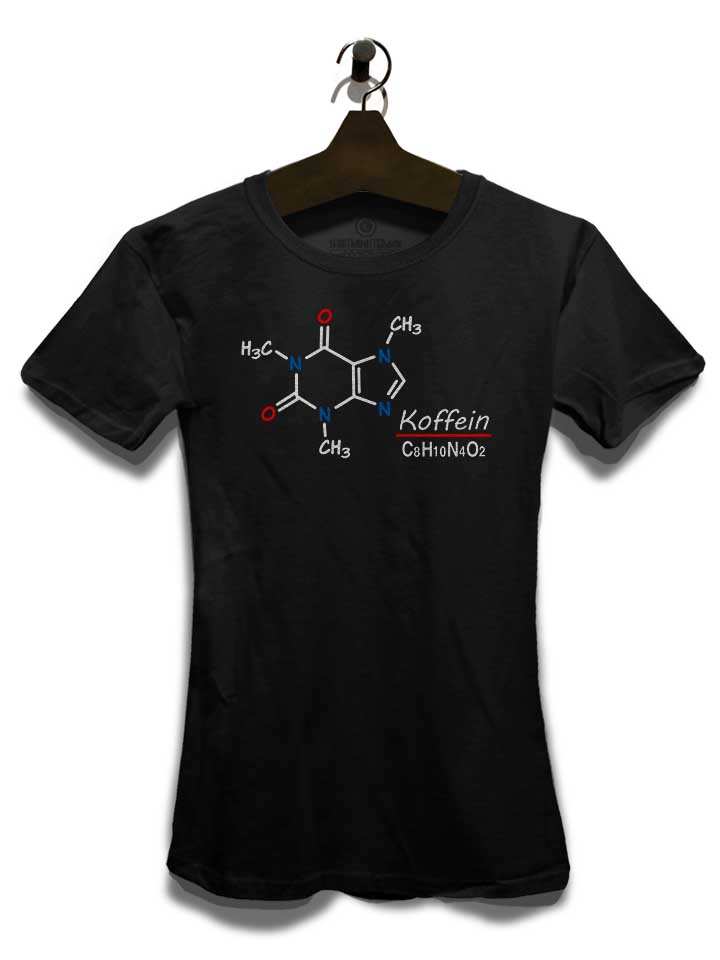 koffein-summenformel-damen-t-shirt schwarz 3