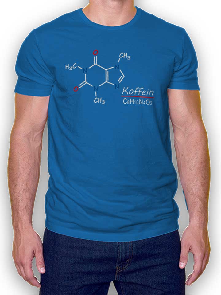 koffein-summenformel-t-shirt royal 1