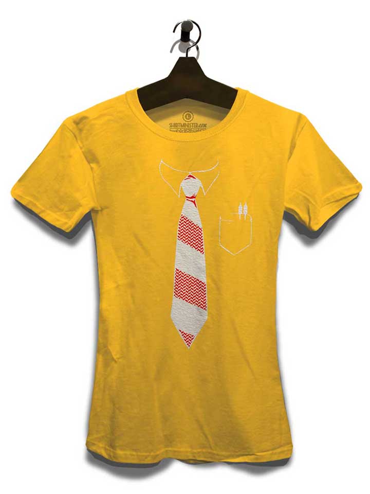 krawatte-damen-t-shirt gelb 3