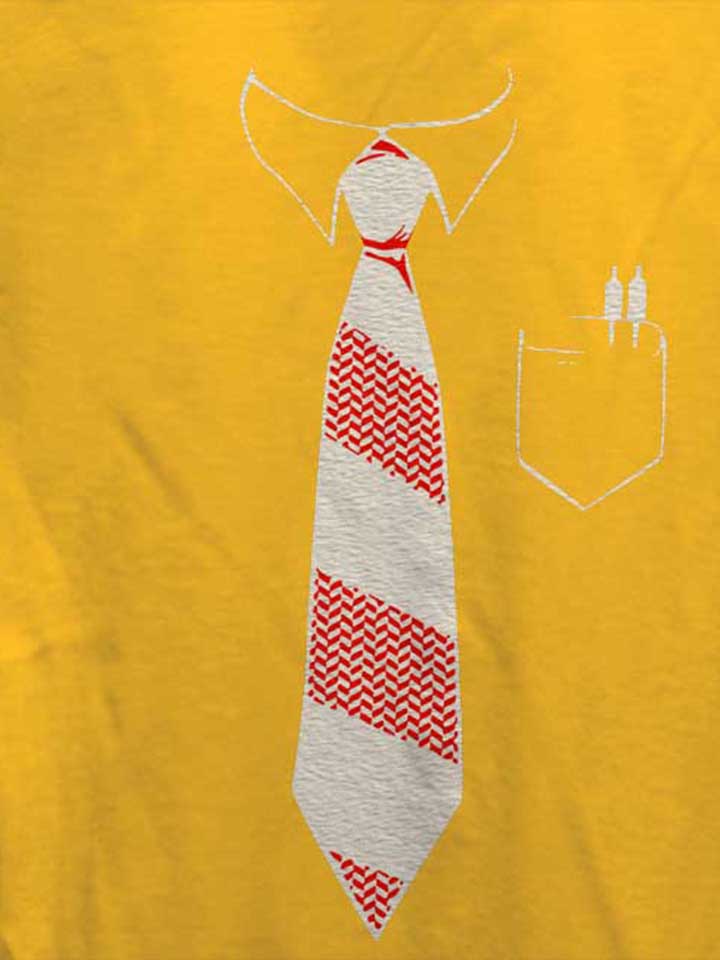 krawatte-damen-t-shirt gelb 4