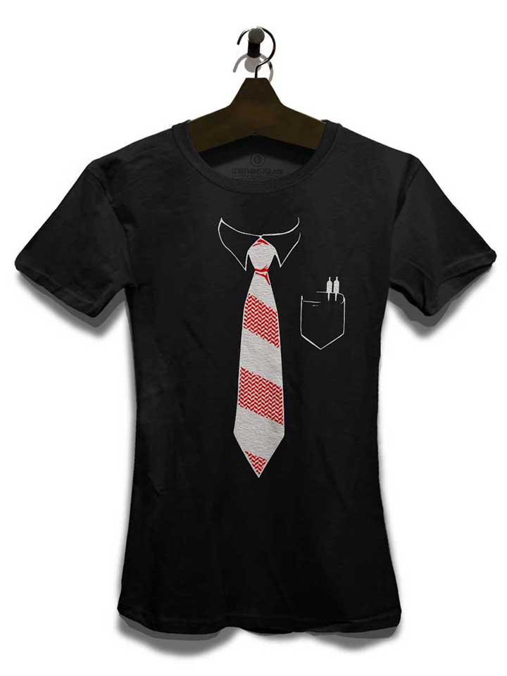 krawatte-damen-t-shirt schwarz 3
