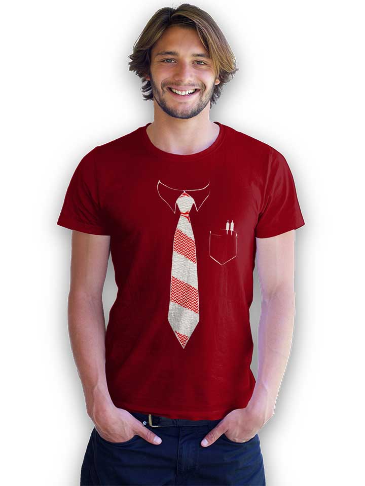 krawatte-t-shirt bordeaux 2