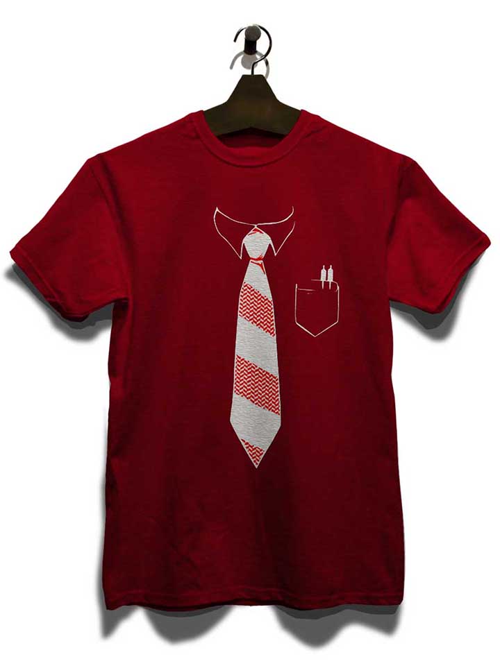 krawatte-t-shirt bordeaux 3