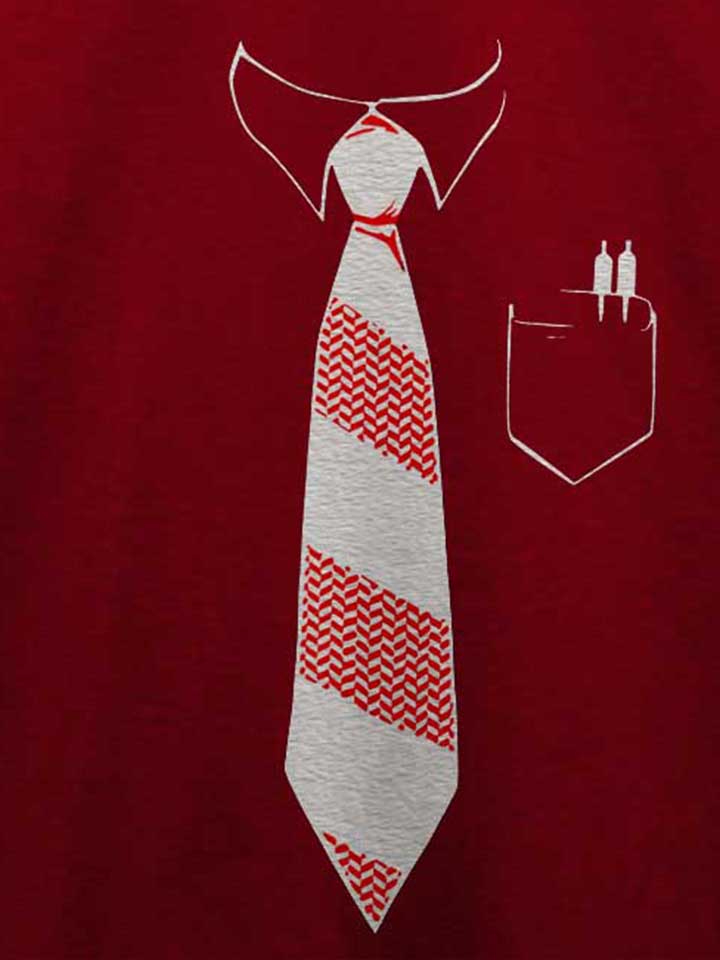 krawatte-t-shirt bordeaux 4