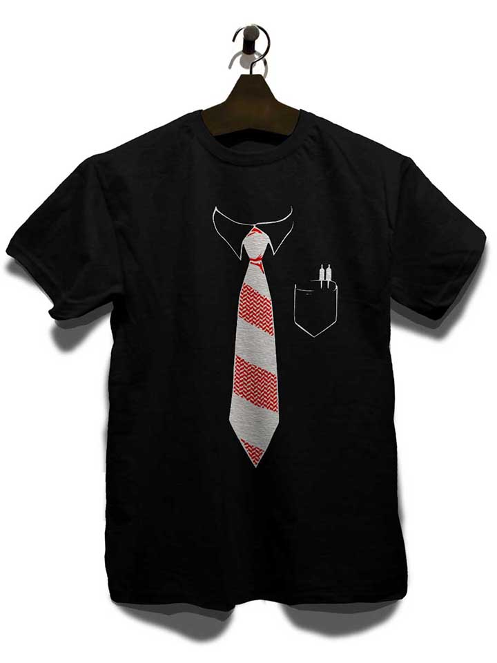 krawatte-t-shirt schwarz 3