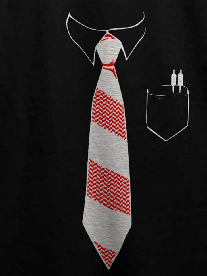 krawatte-t-shirt schwarz 4