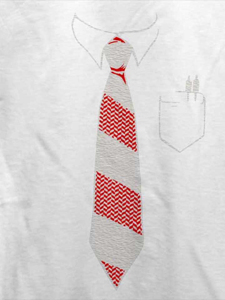 krawatte-t-shirt weiss 4