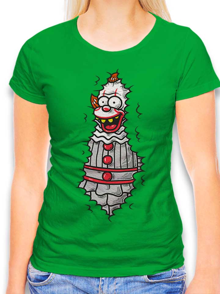 Krusty Clown In The Bushes Damen T-Shirt gruen L