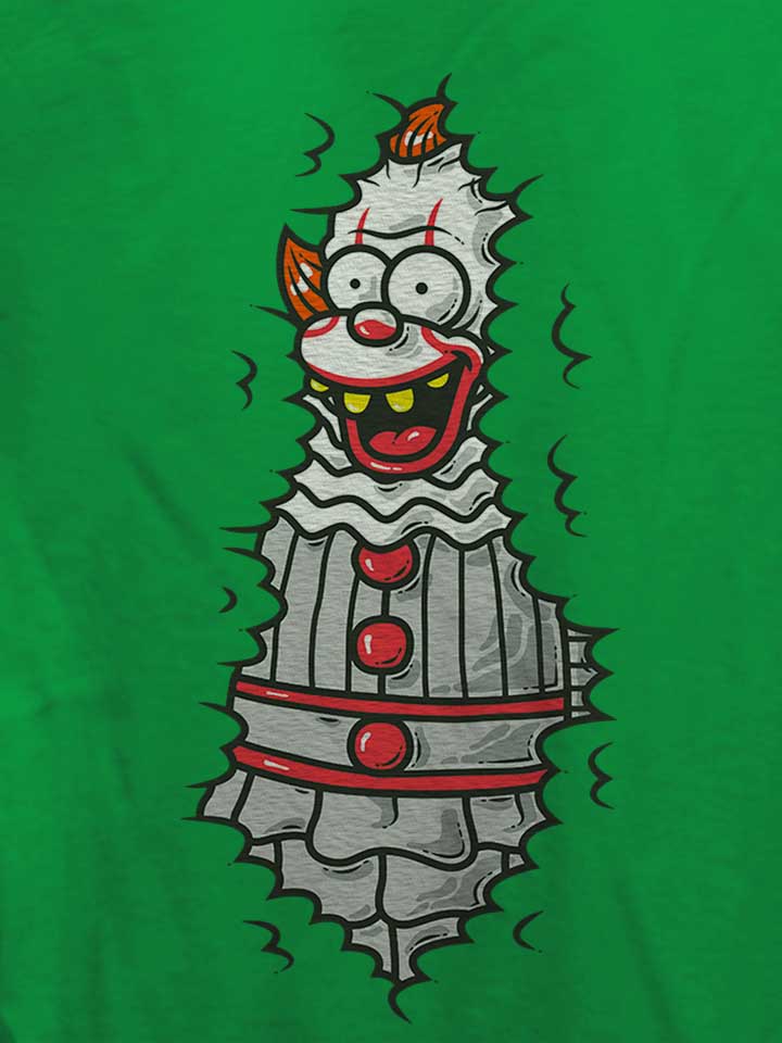 krusty-clown-in-the-bushes-damen-t-shirt gruen 4