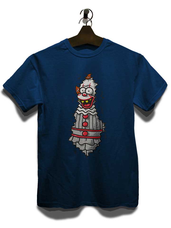 krusty-clown-in-the-bushes-t-shirt dunkelblau 3