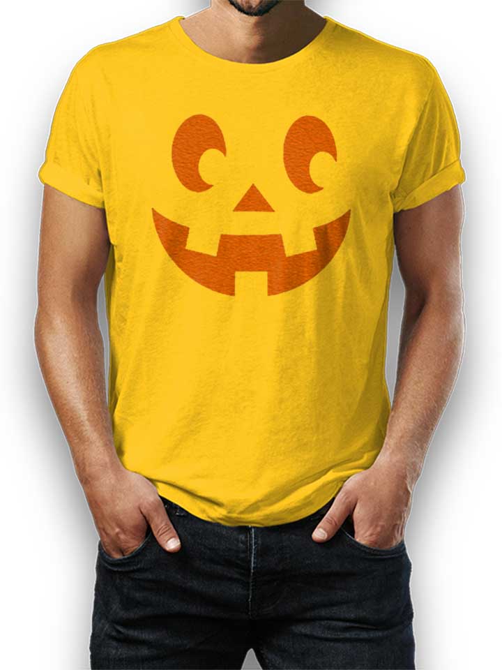kuerbis-face-t-shirt gelb 1