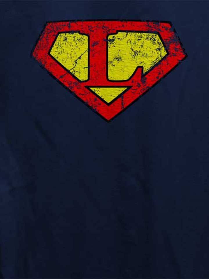 l-buchstabe-logo-vintage-damen-t-shirt dunkelblau 4