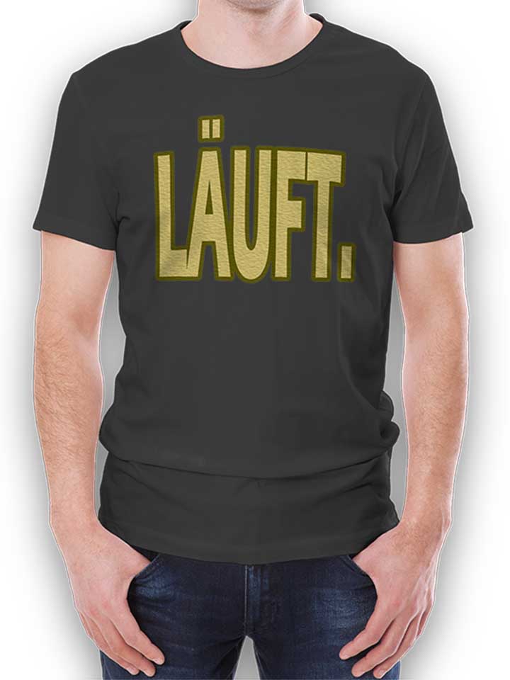 Laeuft 02 T-Shirt dunkelgrau L