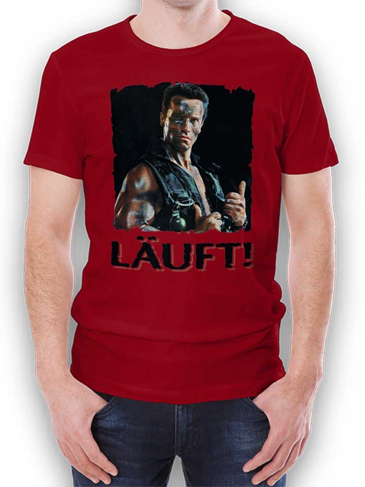 Laeuft 09 T-Shirt maroon L