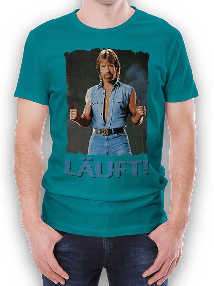 Laeuft 20 T-Shirt turquoise L