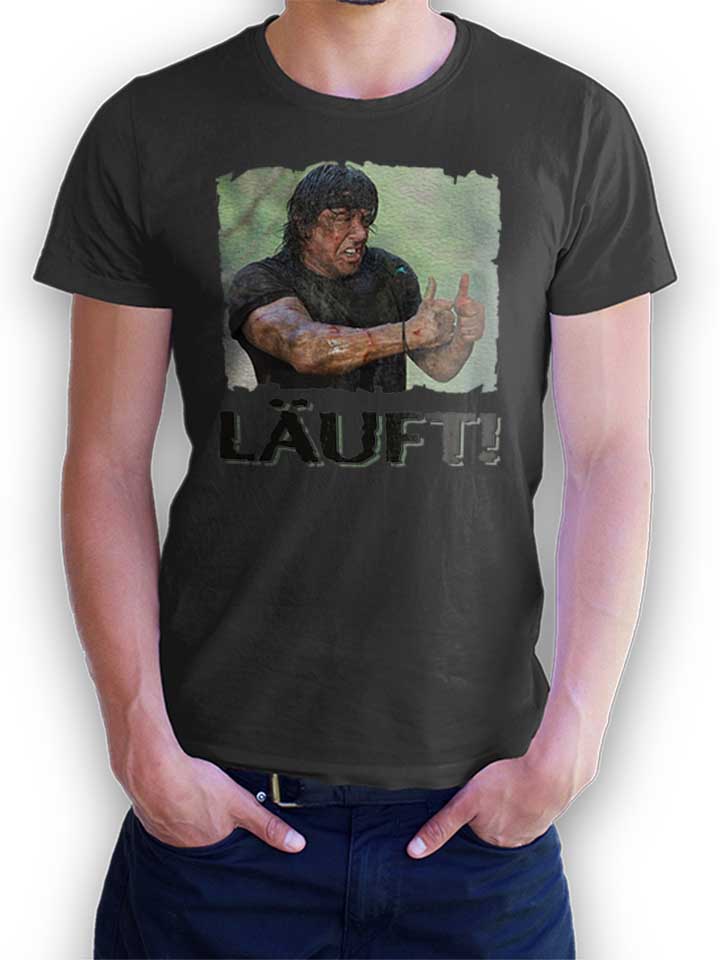 Laeuft 57 T-Shirt dunkelgrau L