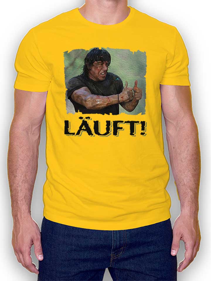 Laeuft 57 T-Shirt gelb L