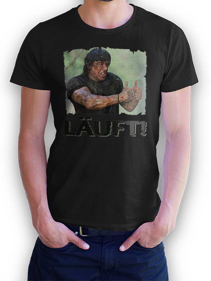 Laeuft 57 T-Shirt schwarz L