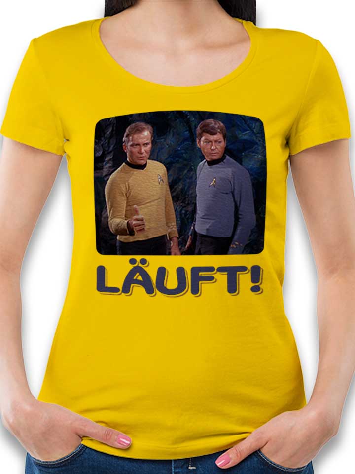 Laeuft 63 T-Shirt Donna giallo L