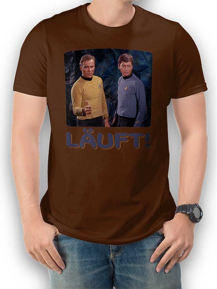 Laeuft 63 T-Shirt braun L