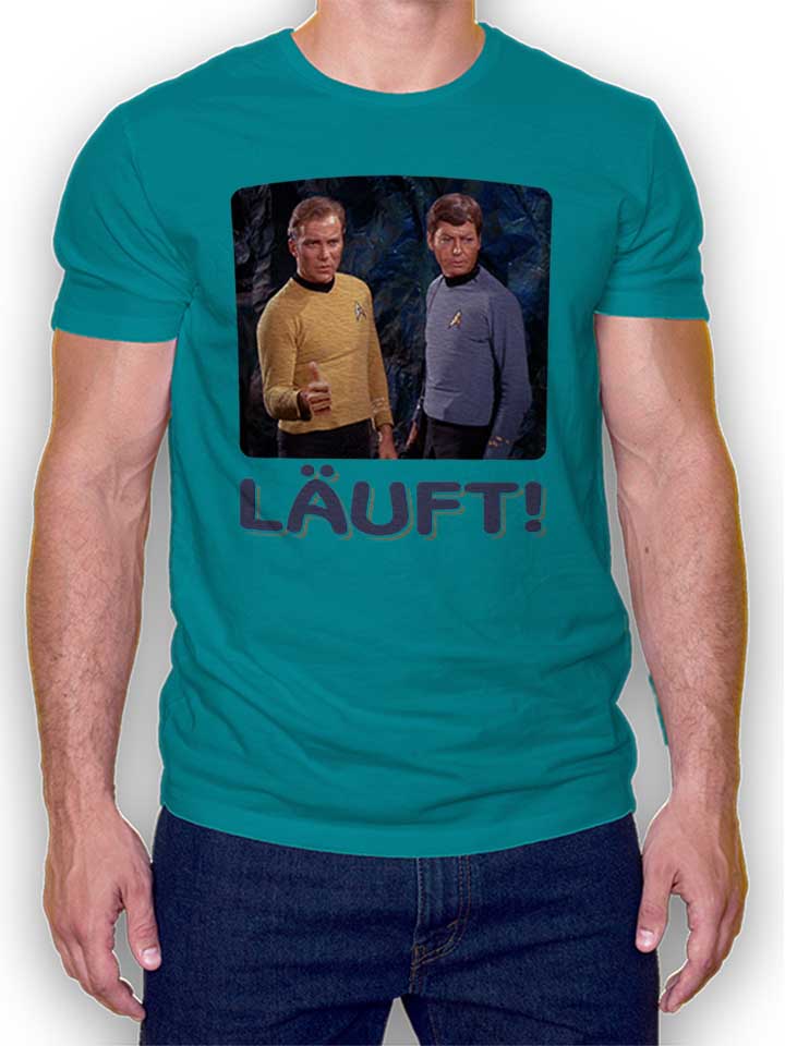 Laeuft 63 T-Shirt turquoise L