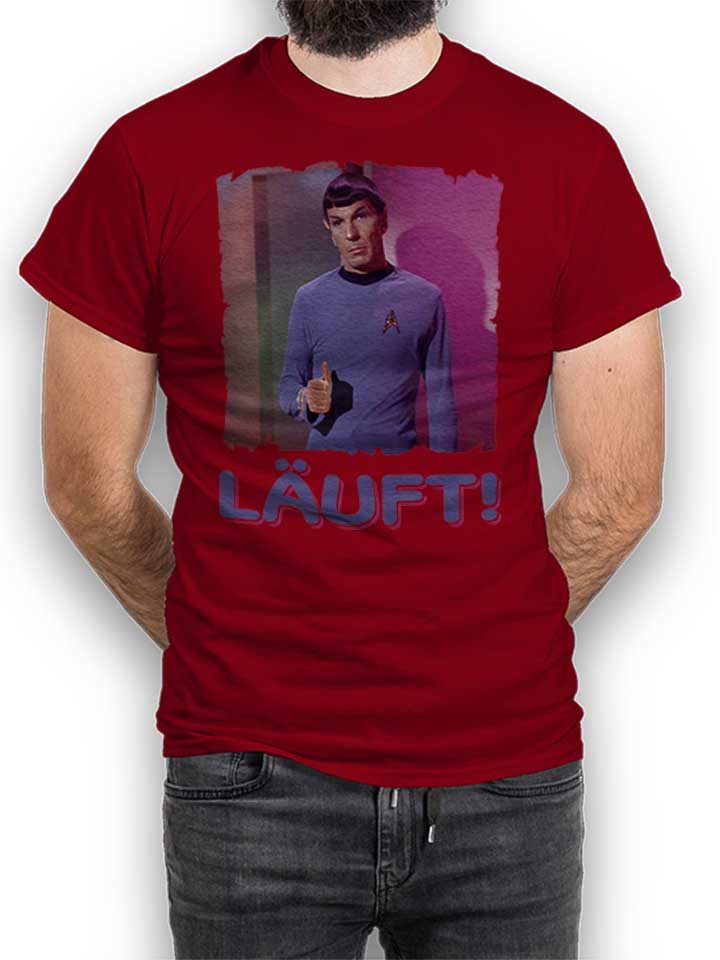 Laeuft 64 T-Shirt maroon L