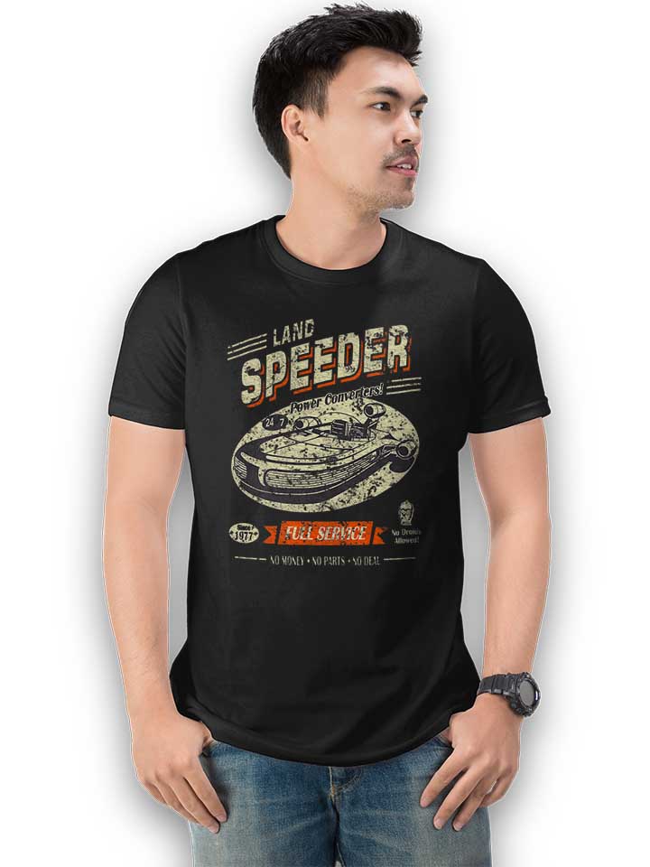 landspeeder-vintage-t-shirt schwarz 2