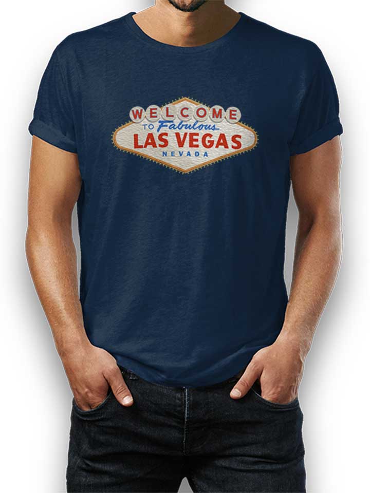 Las Vegas Sign Logo T-Shirt dunkelblau L