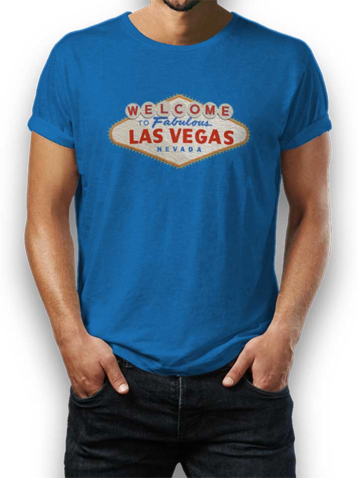 Las Vegas Sign Logo Kinder T-Shirt royal 110 / 116