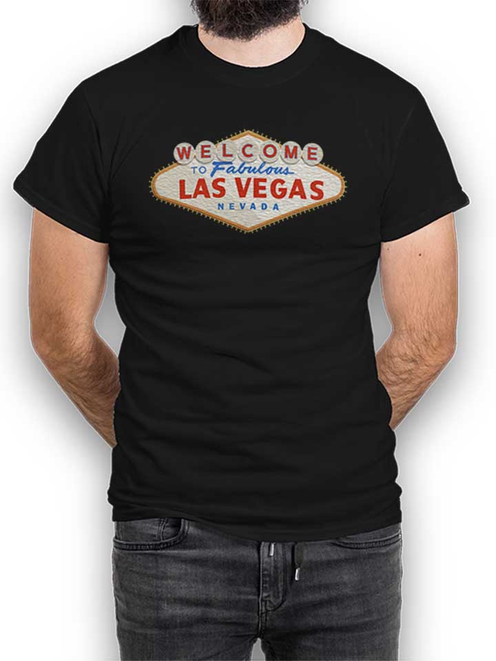 Las Vegas Sign Logo T-Shirt schwarz L