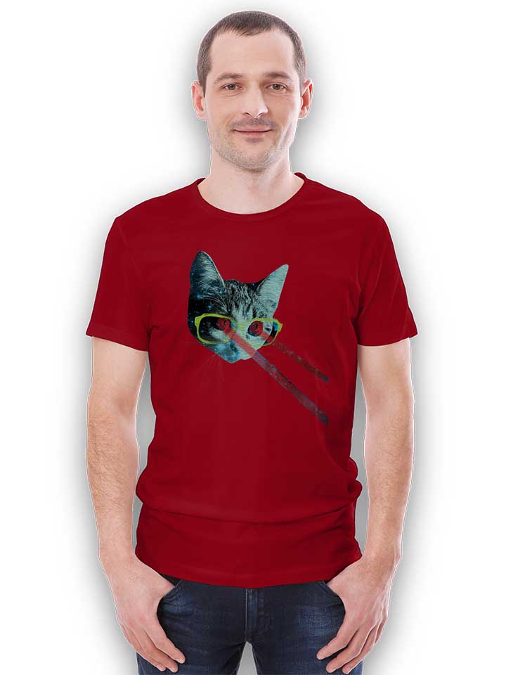 laser-cat-t-shirt bordeaux 2
