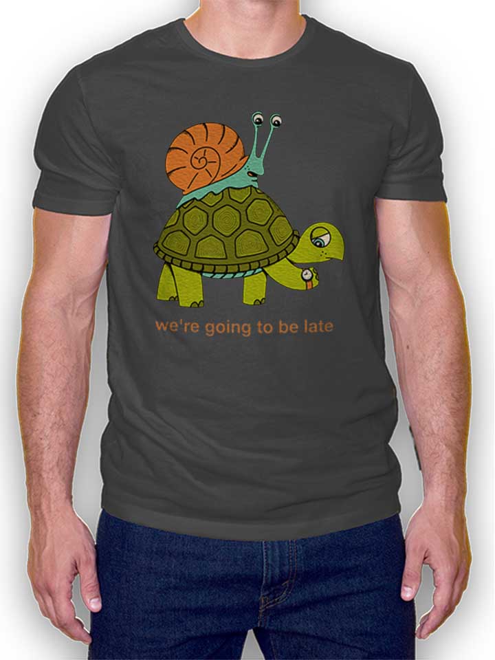 Late Turtle Slug T-Shirt grigio-scuro L