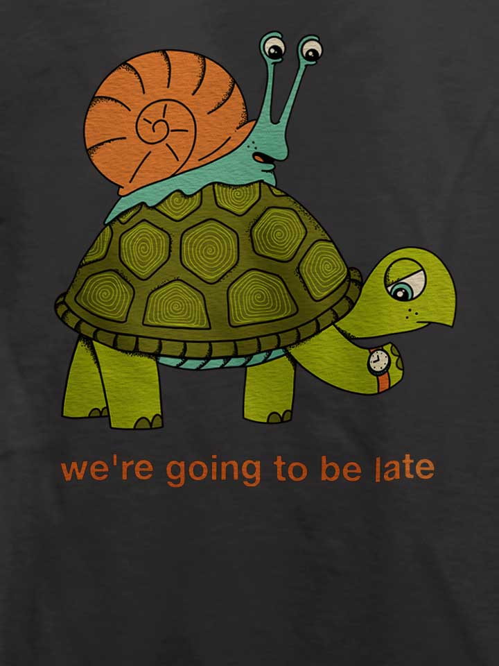 late-turtle-slug-t-shirt dunkelgrau 4