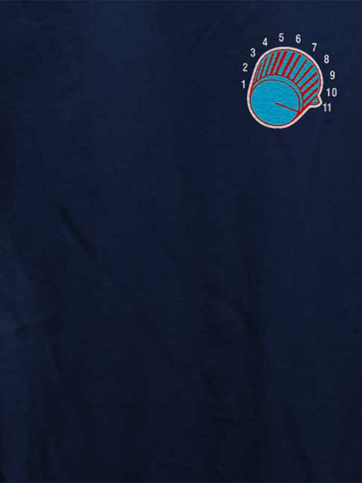 lautstaerke-11-chest-print-damen-t-shirt dunkelblau 4