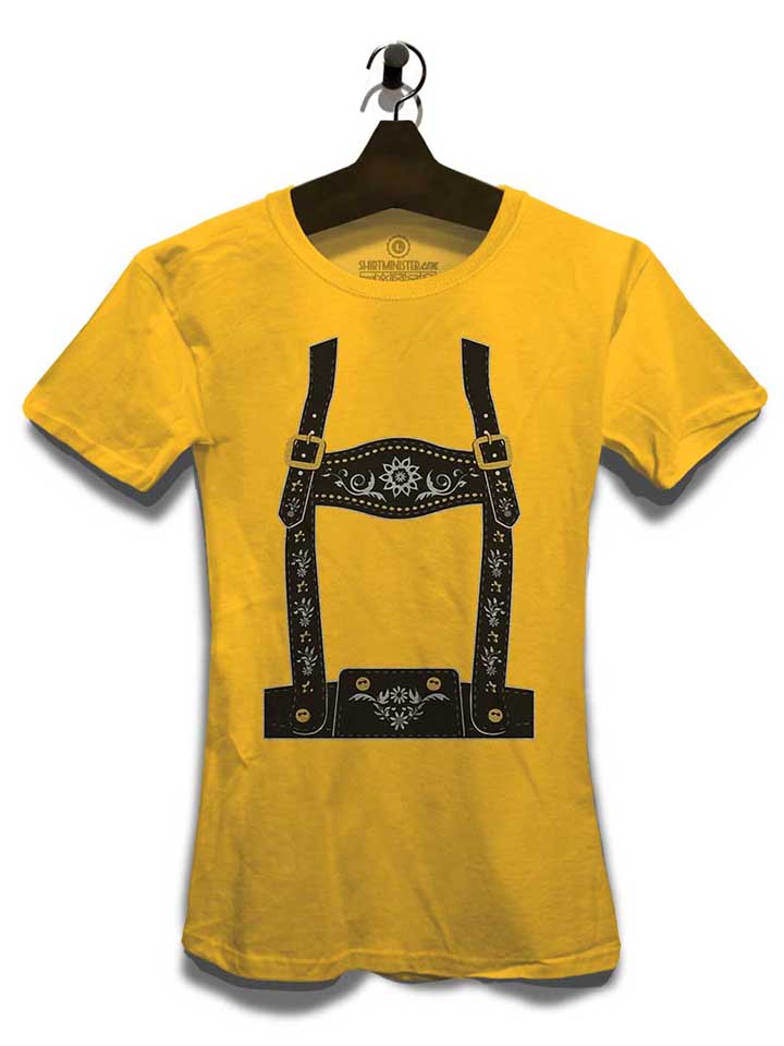 lederhosen-damen-t-shirt gelb 3