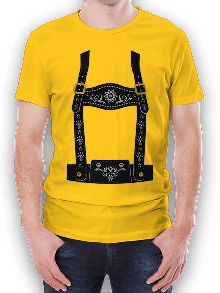 lederhosen-t-shirt gelb 1