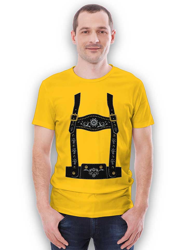 lederhosen-t-shirt gelb 2