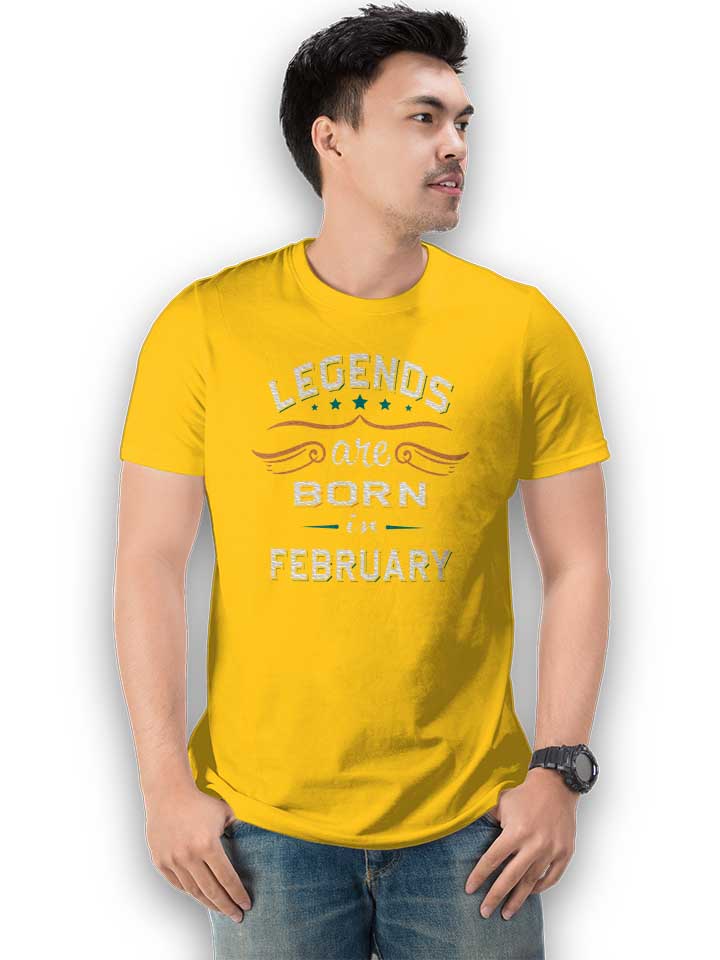 legends-are-born-in-february-t-shirt gelb 2