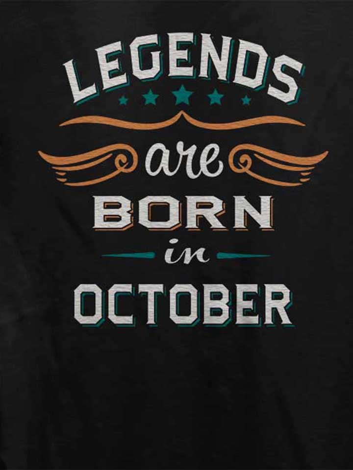 legends-are-born-in-october-damen-t-shirt schwarz 4
