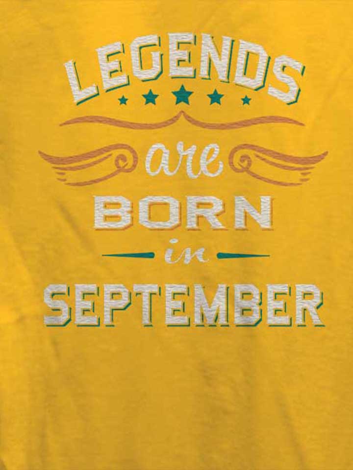 legends-are-born-in-september-damen-t-shirt gelb 4