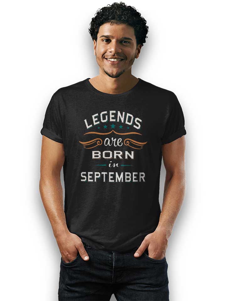 legends-are-born-in-september-t-shirt schwarz 2