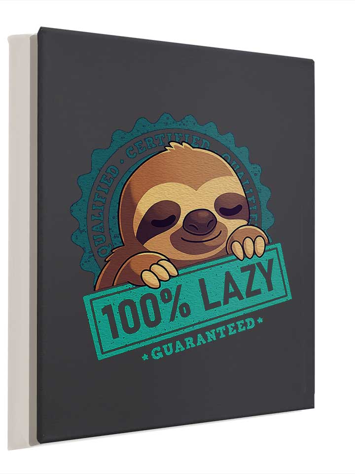 100-lpercent-lazy-sloth-leinwand dunkelgrau 4