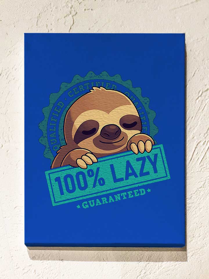 100-lpercent-lazy-sloth-leinwand royal 1