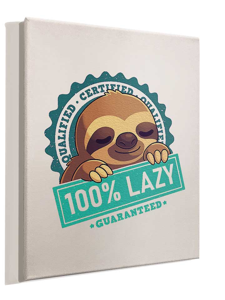 100-lpercent-lazy-sloth-leinwand weiss 4