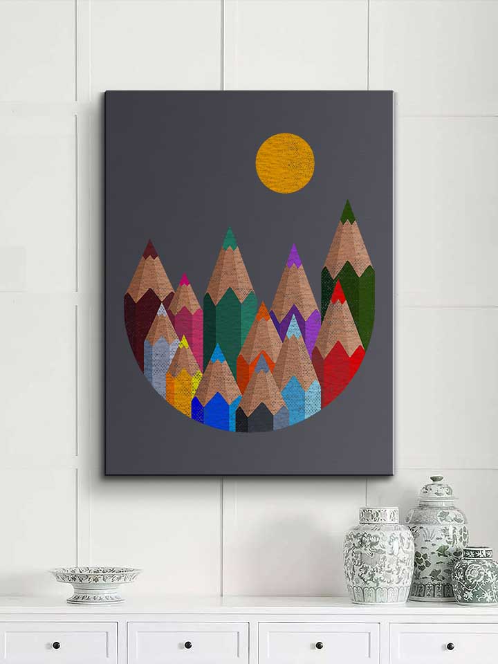 12-colour-mountains-leinwand dunkelgrau 2