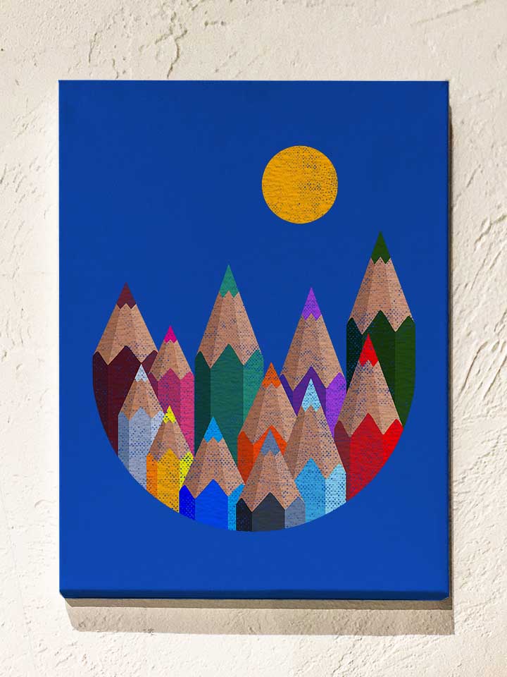 12 Colour Mountains Leinwand royal 30x40 cm