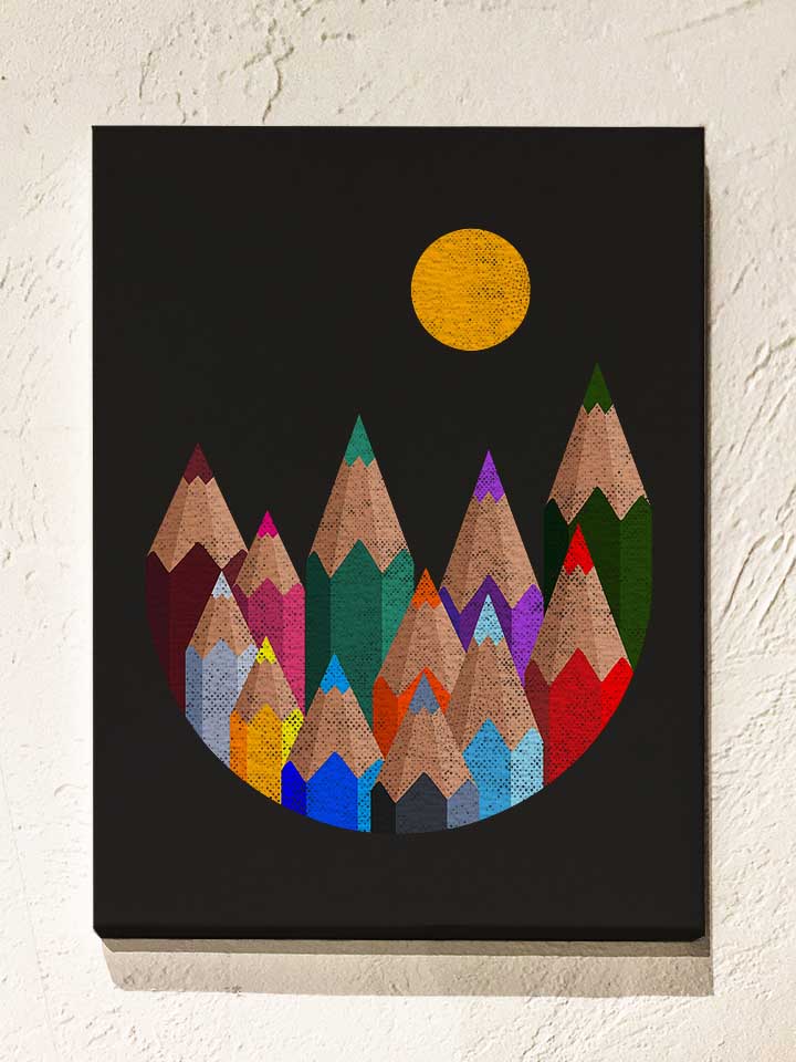 12-colour-mountains-leinwand schwarz 1