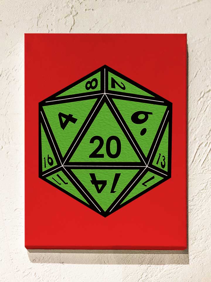 20-dice-green-leinwand rot 1