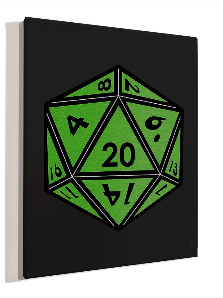 20-dice-green-leinwand schwarz 4