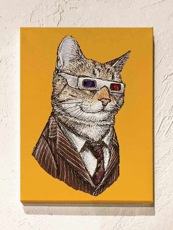 3d-suit-cat-leinwand gelb 1
